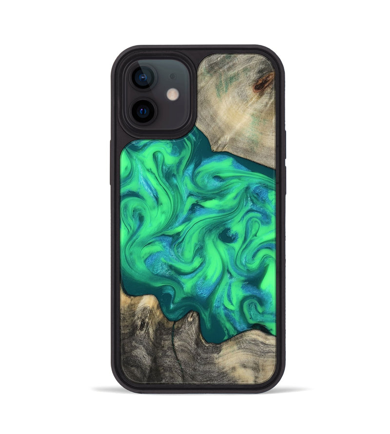 iPhone 12 Wood Phone Case - Carmela (Neon, 817680)