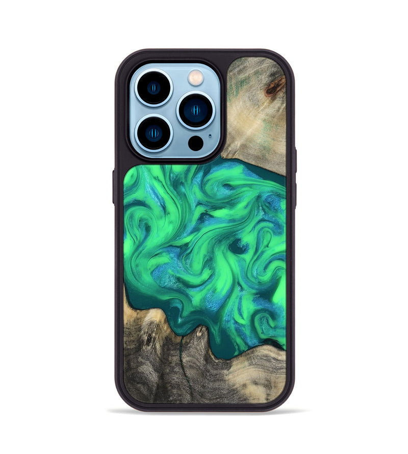 iPhone 14 Pro Wood Phone Case - Carmela (Neon, 817680)
