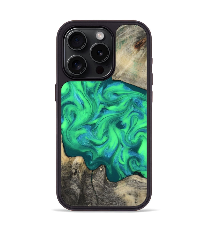 iPhone 15 Pro Wood Phone Case - Carmela (Neon, 817680)