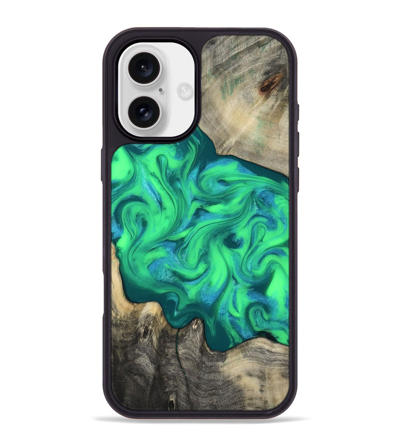 iPhone 16 Plus Wood Phone Case - Carmela (Neon, 817680)