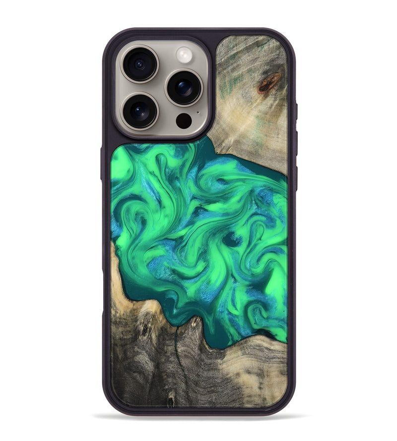 iPhone 16 Pro Max Wood Phone Case - Carmela (Neon, 817680)