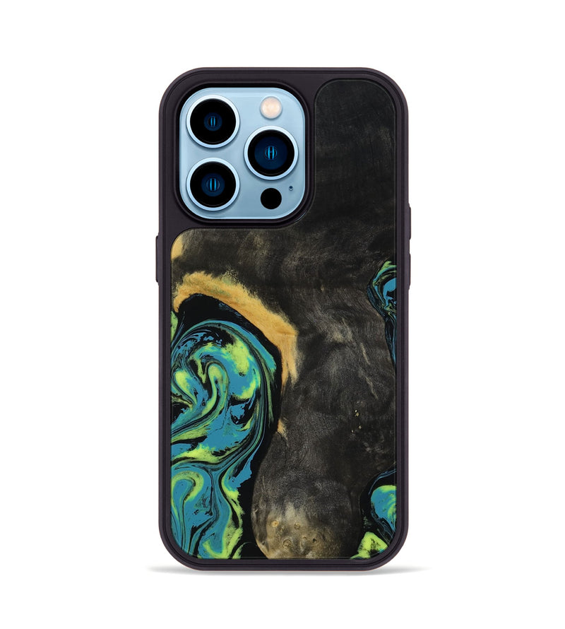 iPhone 14 Pro Wood Phone Case - Pinkie (Neon, 817681)