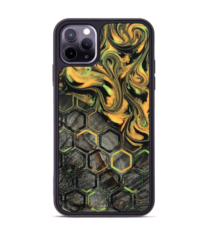 iPhone 11 Pro Max Wood Phone Case - Darion (Neon, 817682)