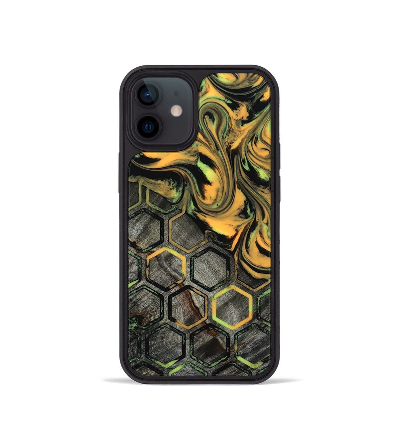 iPhone 12 mini Wood Phone Case - Darion (Neon, 817682)