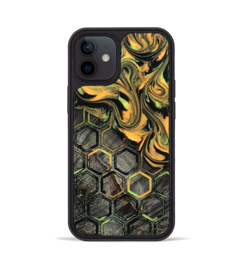iPhone 12 Wood Phone Case - Darion (Neon, 817682)