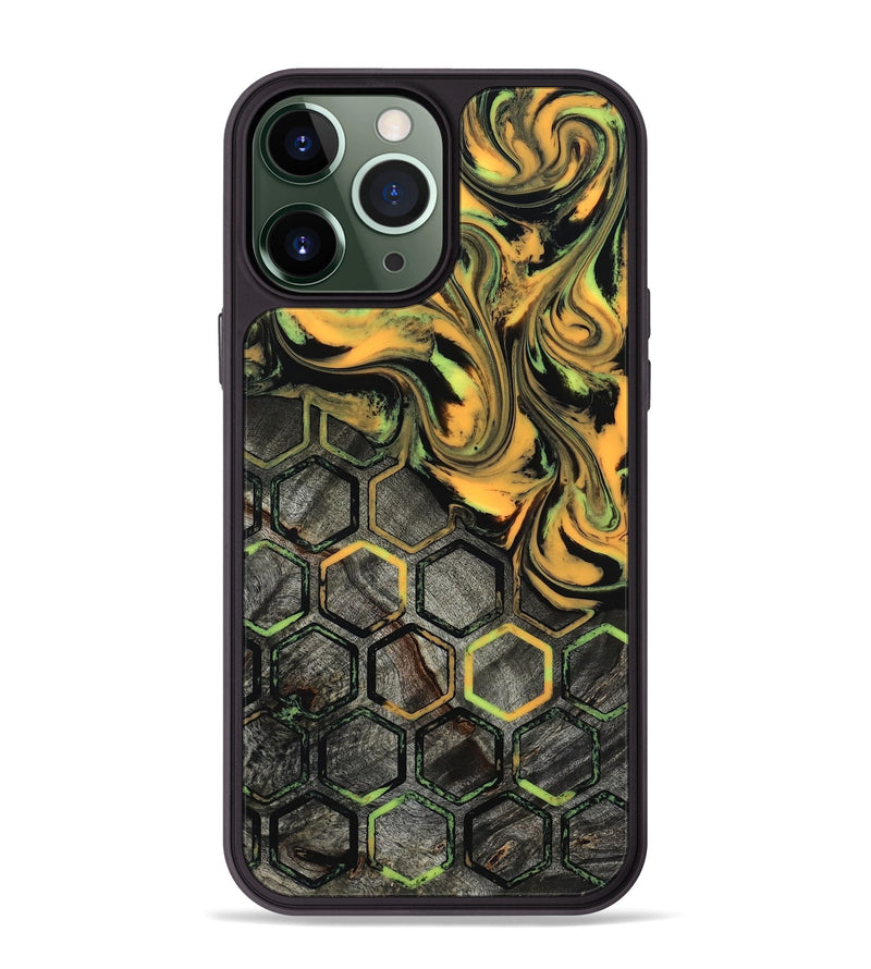 iPhone 13 Pro Max Wood Phone Case - Darion (Neon, 817682)