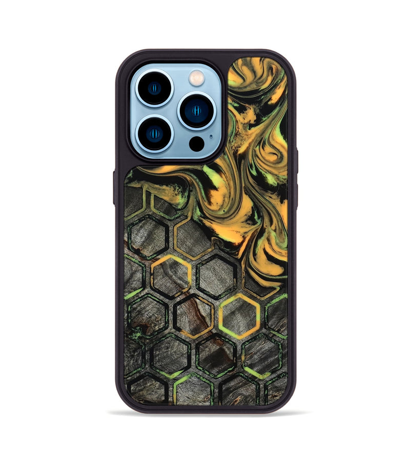 iPhone 14 Pro Wood Phone Case - Darion (Neon, 817682)