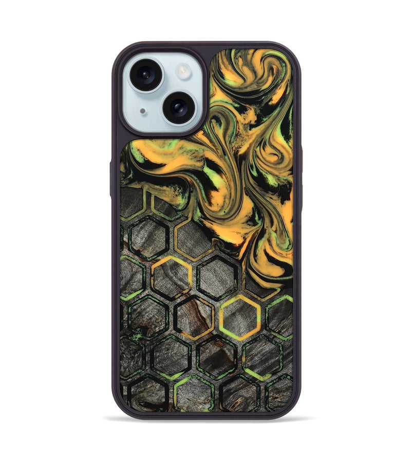 iPhone 15 Wood Phone Case - Darion (Neon, 817682)