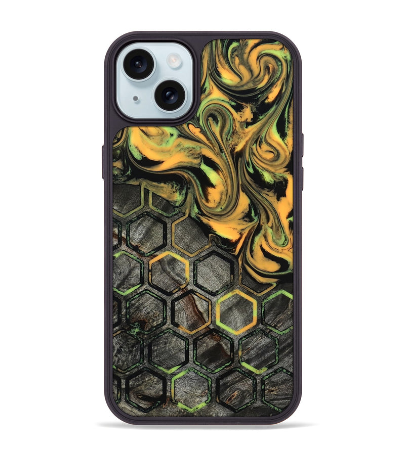 iPhone 15 Plus Wood Phone Case - Darion (Neon, 817682)