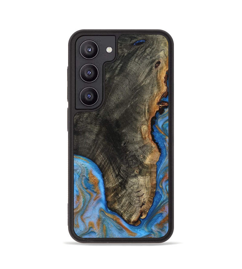 Galaxy S23 Wood Phone Case - Aidyn (Teal & Gold, 817686)