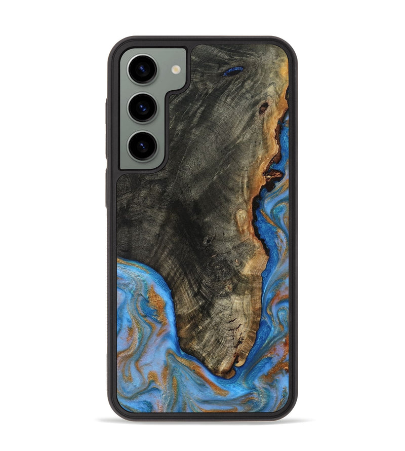 Galaxy S23 Plus Wood Phone Case - Aidyn (Teal & Gold, 817686)