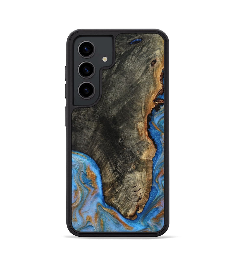 Galaxy S24 Wood Phone Case - Aidyn (Teal & Gold, 817686)