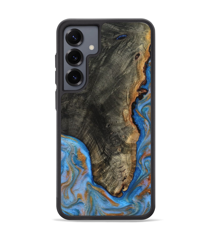 Galaxy S25 Plus Wood Phone Case - Aidyn (Teal & Gold, 817686)