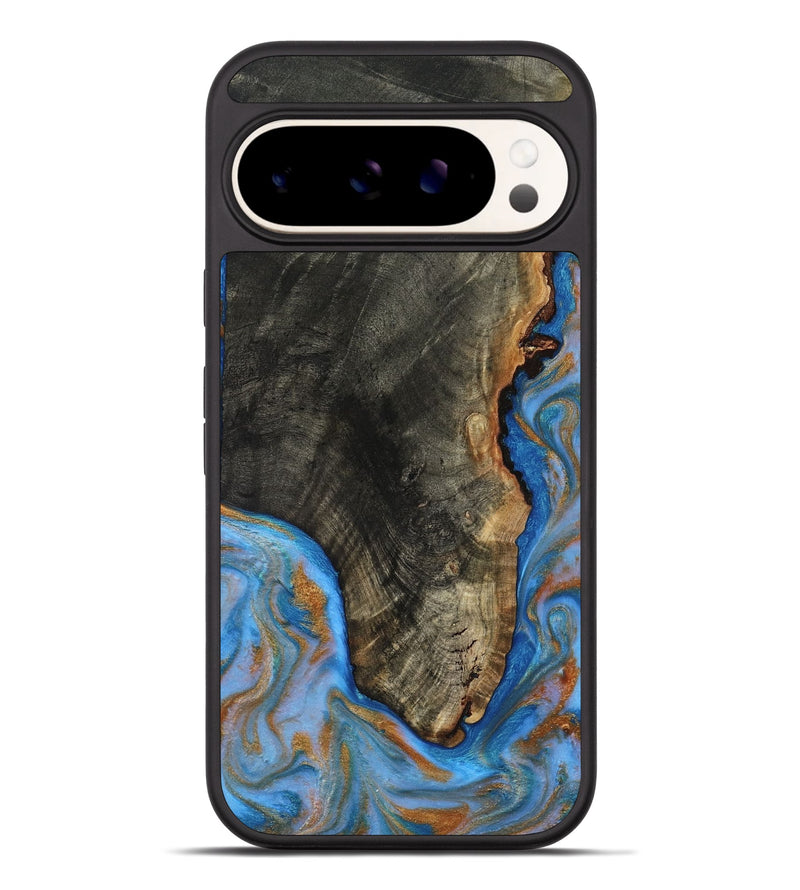 Pixel 9 Pro XL Wood Phone Case - Aidyn (Teal & Gold, 817686)