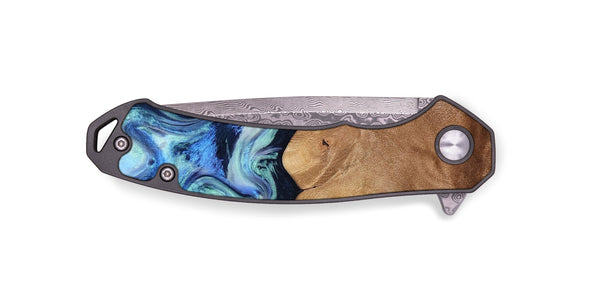EDC Wood Pocket Knife - Darrick (Blue, 817687)