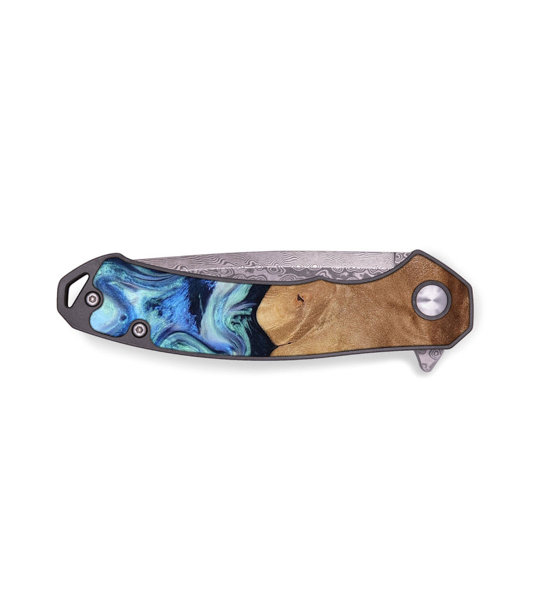 EDC Wood Pocket Knife - Darrick (Blue, 817687)