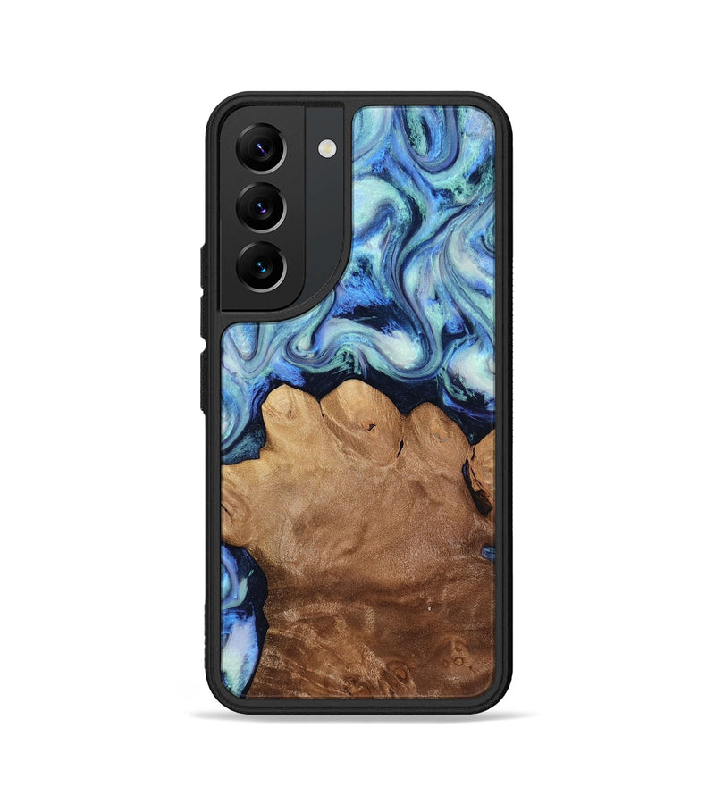 Galaxy S22 Wood Phone Case - Darrick (Blue, 817687)