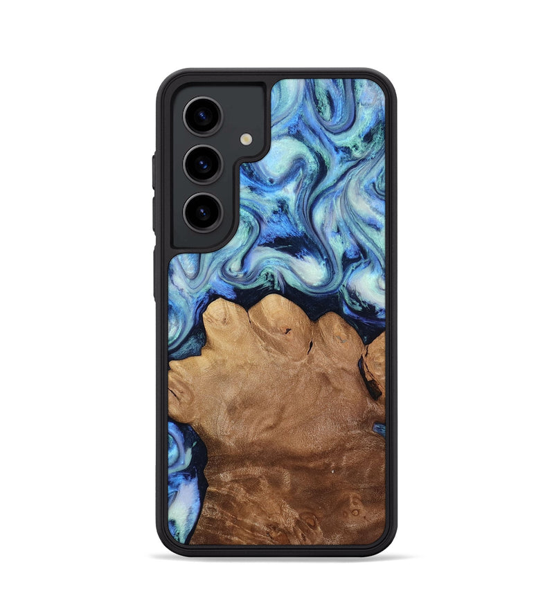 Galaxy S24 Wood Phone Case - Darrick (Blue, 817687)