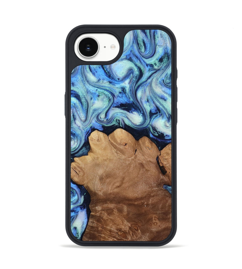 iPhone 16e Wood Phone Case - Darrick (Blue, 817687)