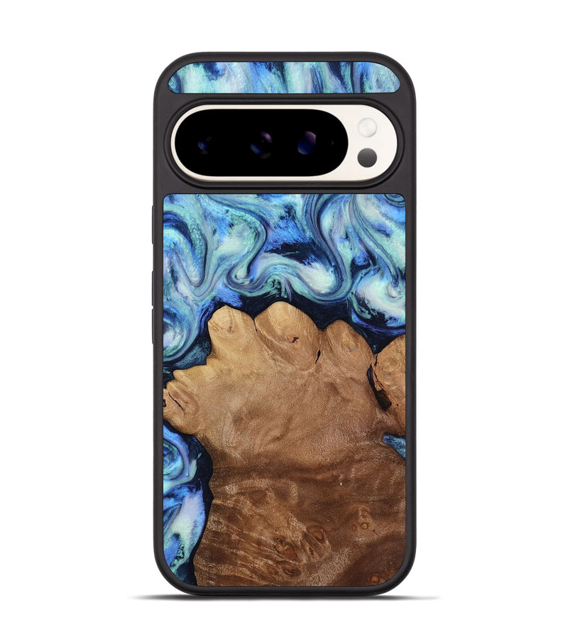 Pixel 9 Wood Phone Case - Darrick (Blue, 817687)