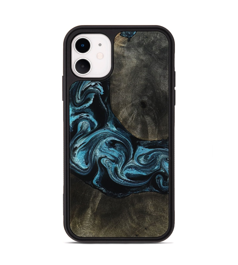 iPhone 11 Wood Phone Case - Grady (Blue, 817688)