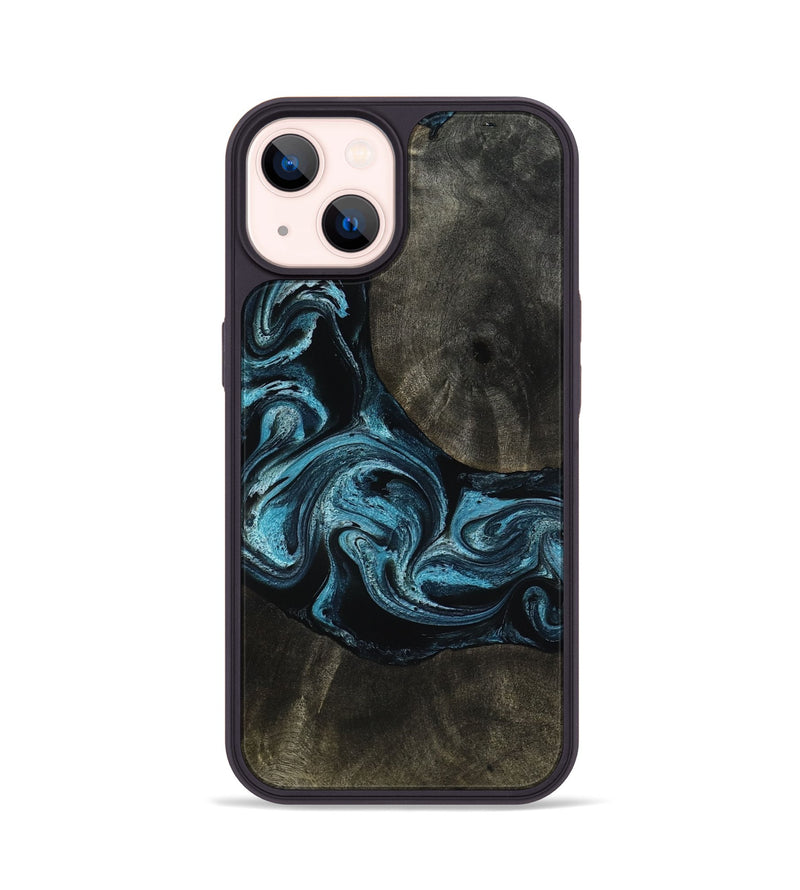 iPhone 14 Wood Phone Case - Grady (Blue, 817688)