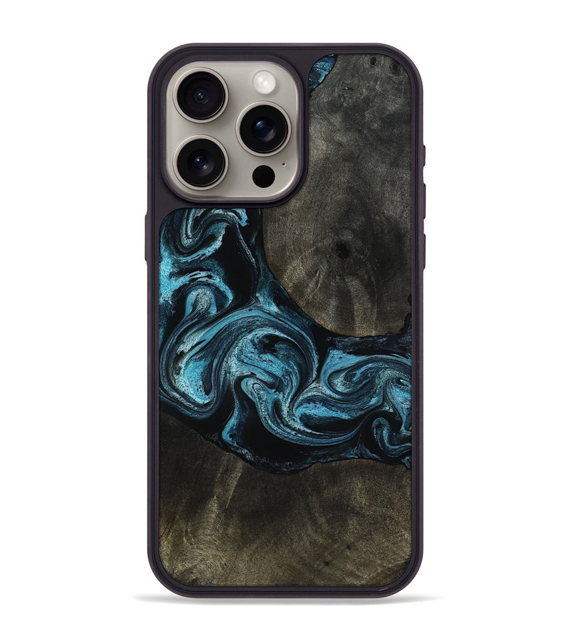 iPhone 15 Pro Max Wood Phone Case - Grady (Blue, 817688)