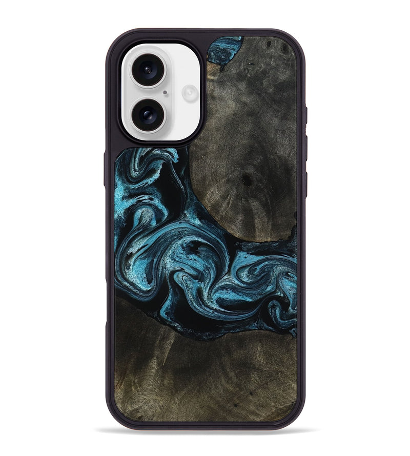 iPhone 16 Plus Wood Phone Case - Grady (Blue, 817688)