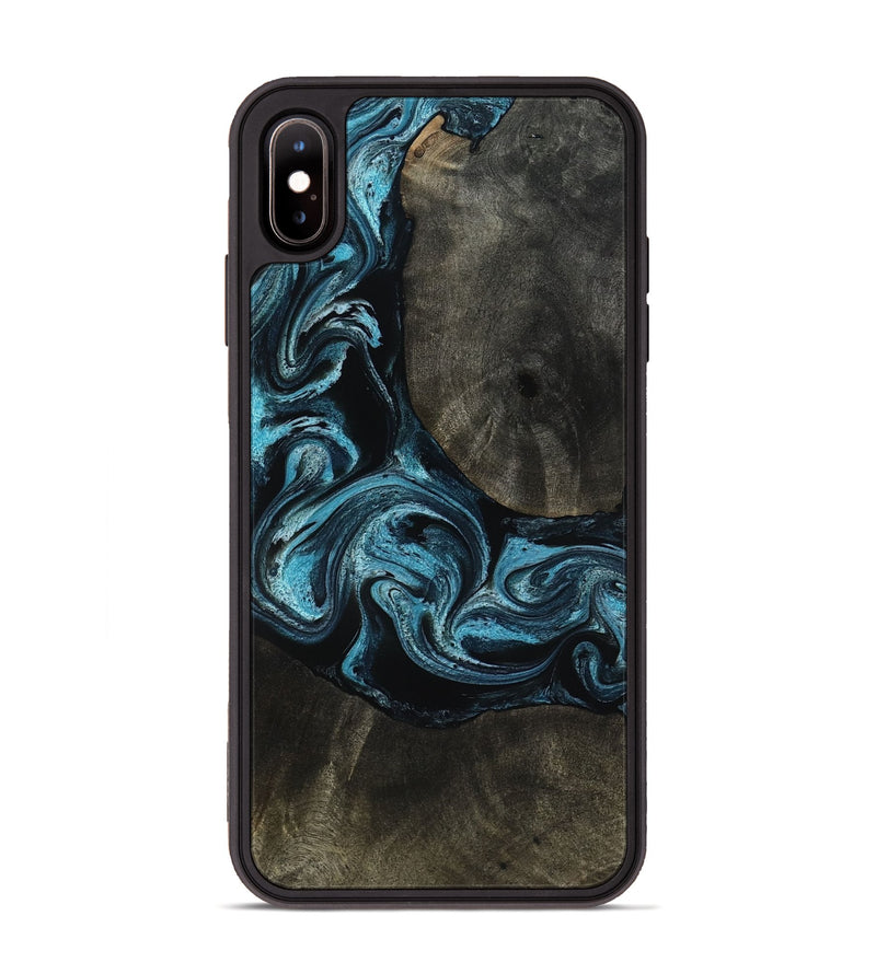 iPhone Xs Max Wood Phone Case - Grady (Blue, 817688)