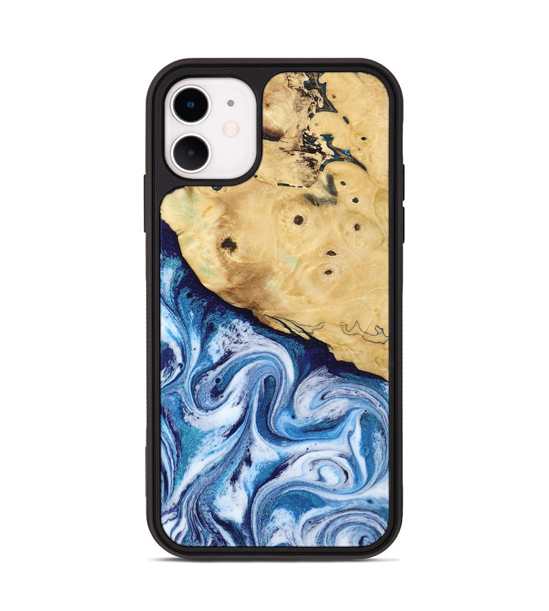 iPhone 11 Wood Phone Case - Admiral (Blue, 817689)