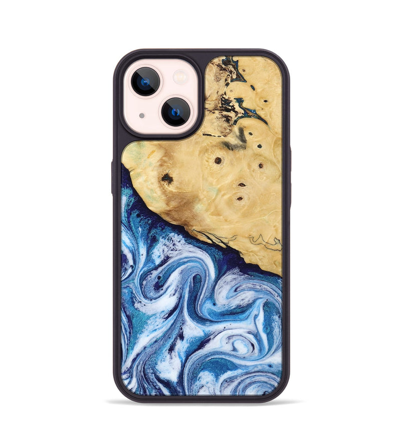 iPhone 14 Wood Phone Case - Admiral (Blue, 817689)