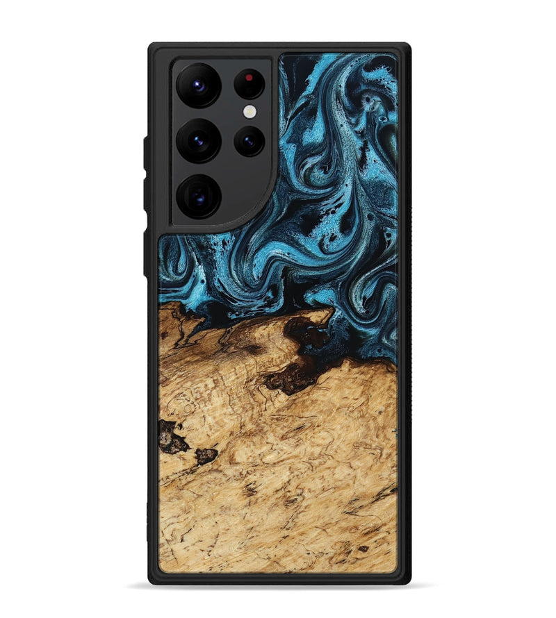 Galaxy S22 Ultra Wood Phone Case - Maximus (Blue, 817691)