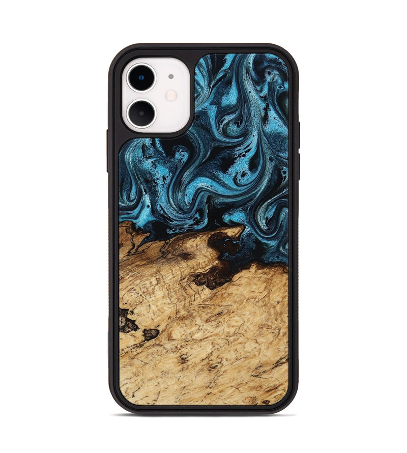 iPhone 11 Wood Phone Case - Maximus (Blue, 817691)