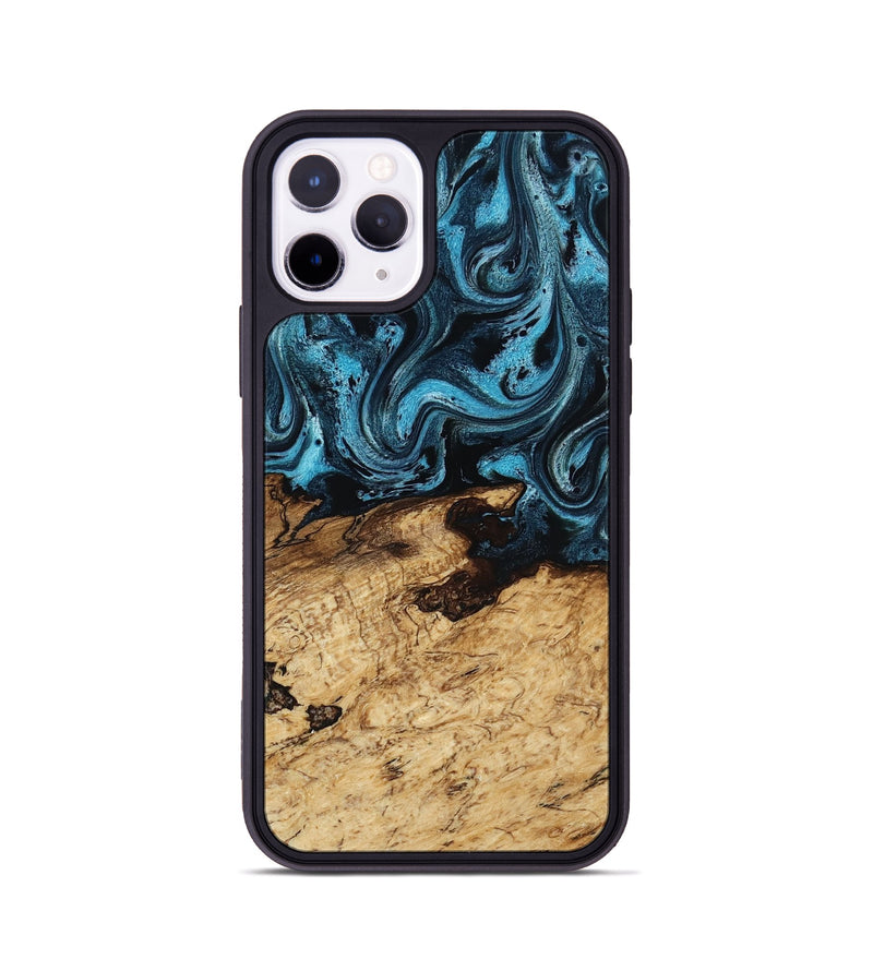 iPhone 11 Pro Wood Phone Case - Maximus (Blue, 817691)