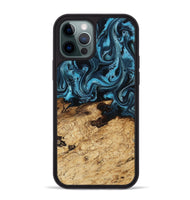 iPhone 12 Pro Max Wood Phone Case - Maximus (Blue, 817691)