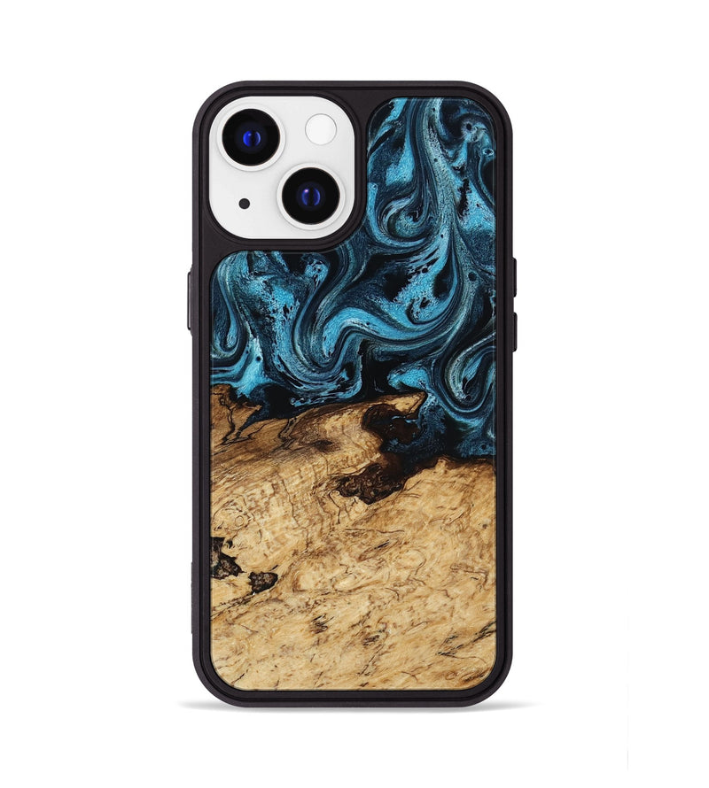iPhone 13 Wood Phone Case - Maximus (Blue, 817691)