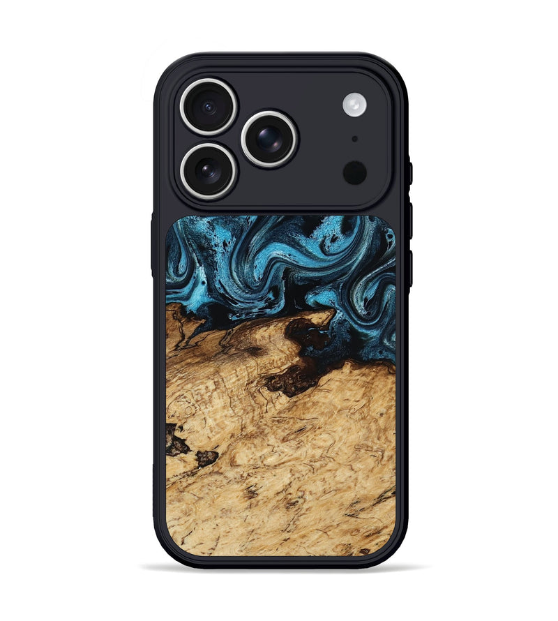 iPhone 17 Pro Wood Phone Case - Maximus (Blue, 817691)