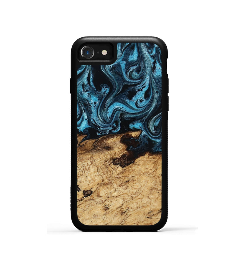 iPhone SE Wood Phone Case - Maximus (Blue, 817691)