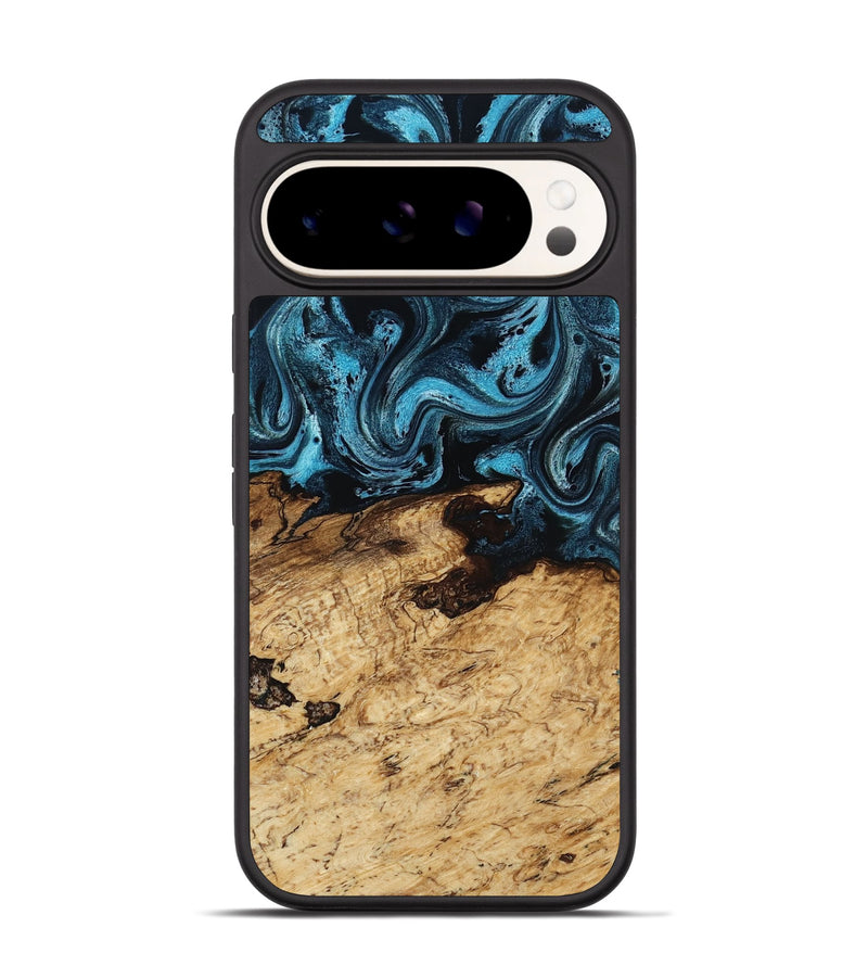 Pixel 9 Wood Phone Case - Maximus (Blue, 817691)