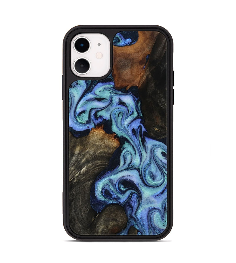 iPhone 11 Wood Phone Case - Kylee (Blue, 817693)
