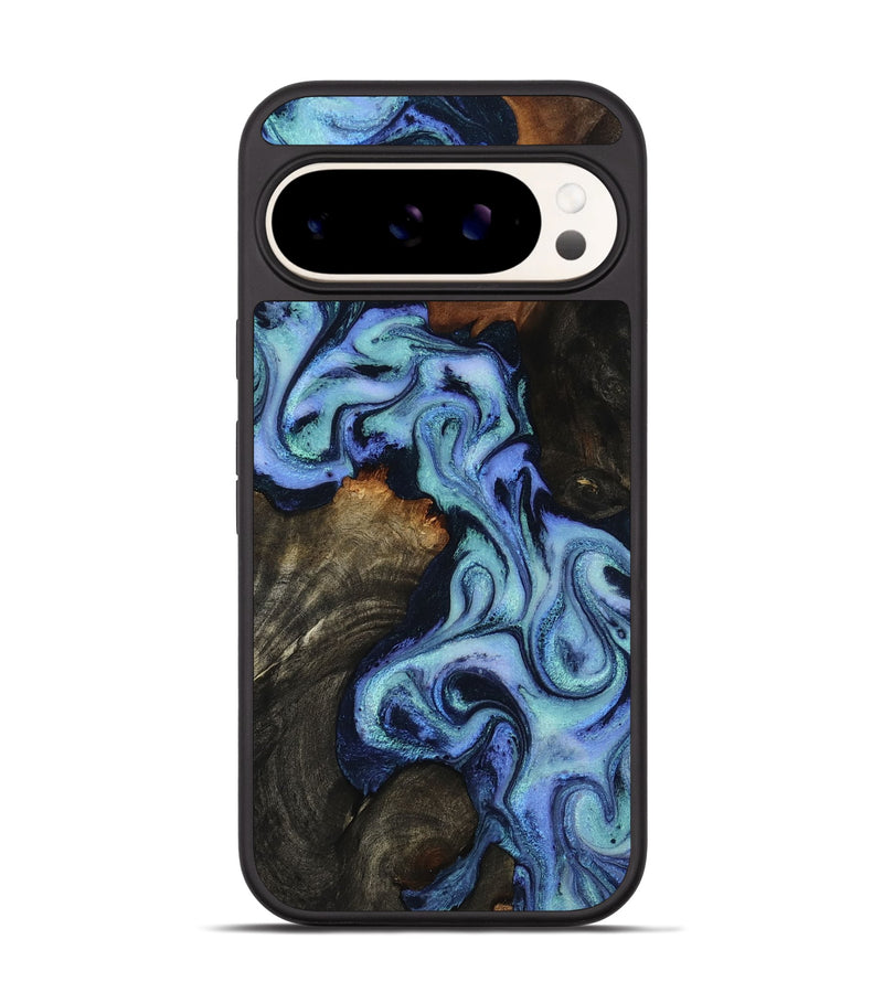 Pixel 9 Wood Phone Case - Kylee (Blue, 817693)