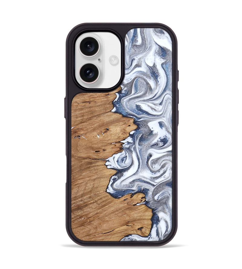 iPhone 17 Wood Phone Case - Donny (Blue, 817694)