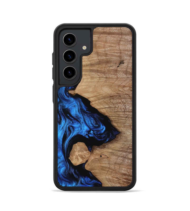 Galaxy S24 Wood Phone Case - Maggie (Blue, 817695)