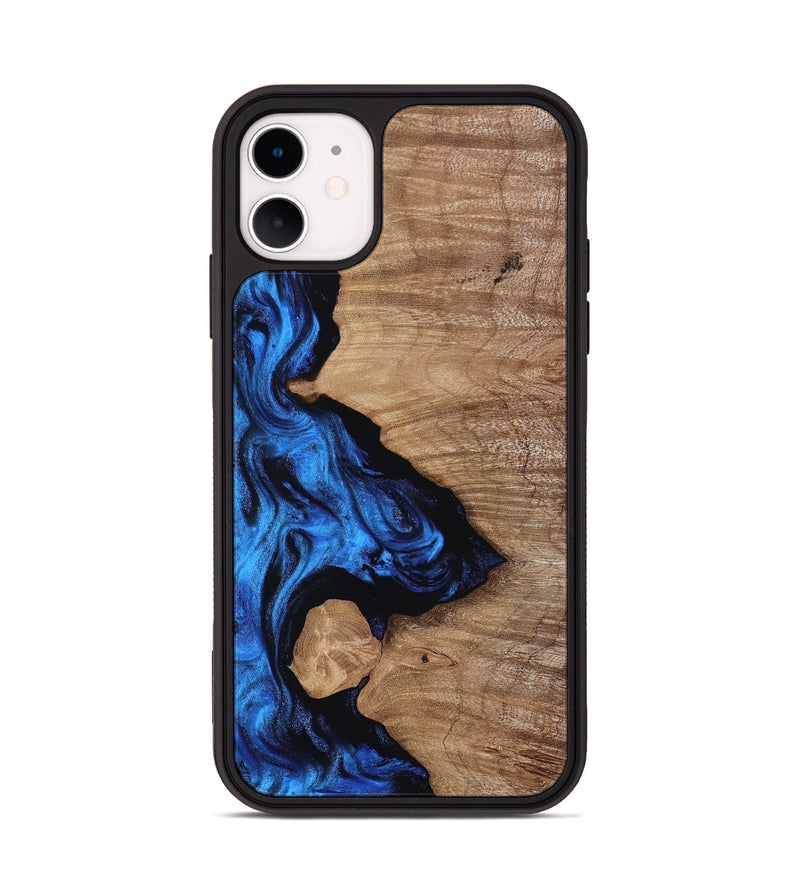 iPhone 11 Wood Phone Case - Maggie (Blue, 817695)