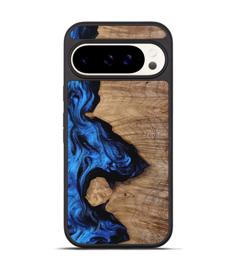 Pixel 9 Wood Phone Case - Maggie (Blue, 817695)