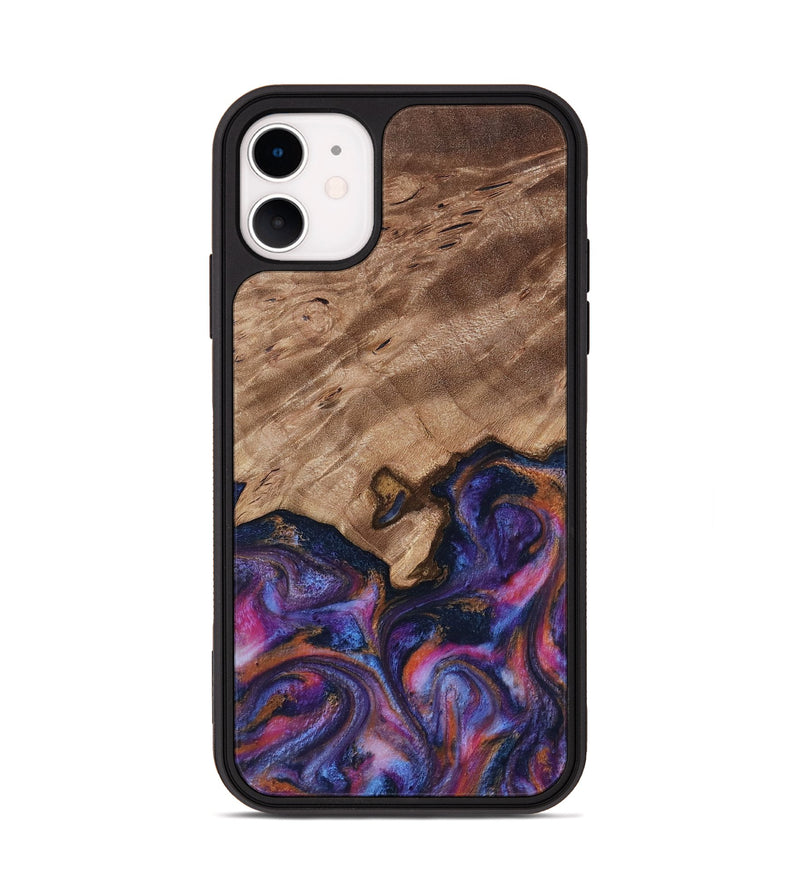 iPhone 11 Wood Phone Case - Will (Blue, 817696)