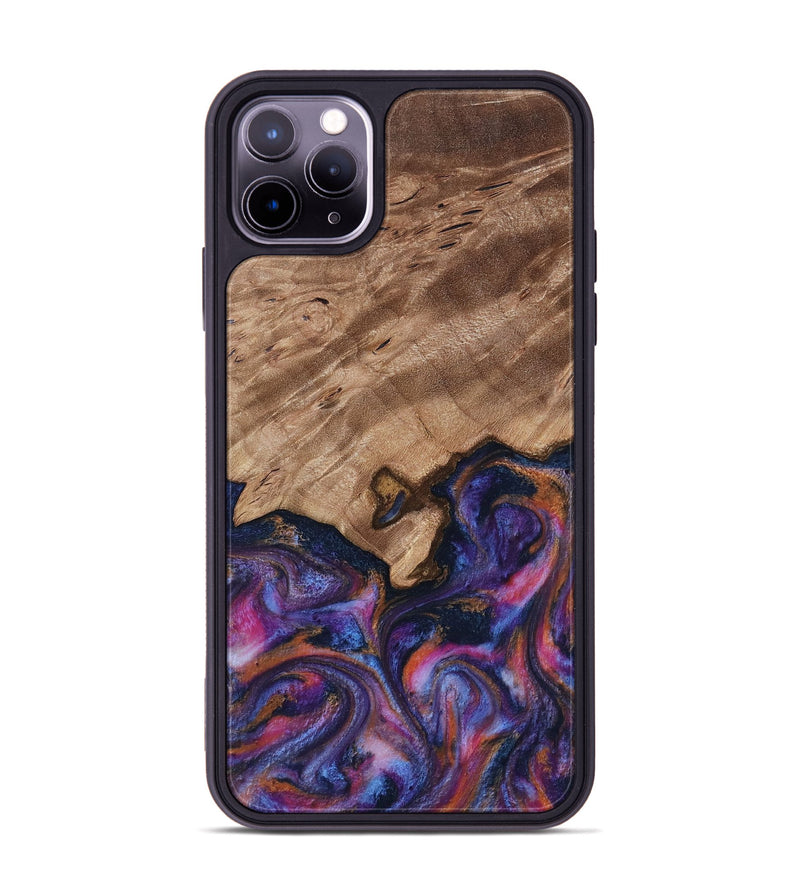 iPhone 11 Pro Max Wood Phone Case - Will (Blue, 817696)