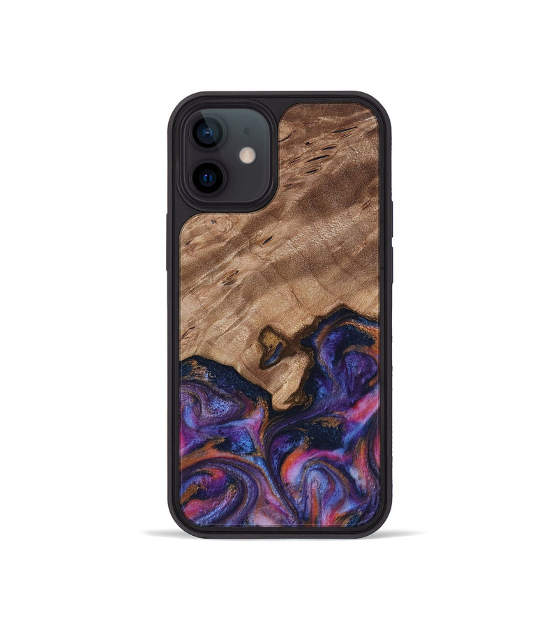 iPhone 12 mini Wood Phone Case - Will (Blue, 817696)