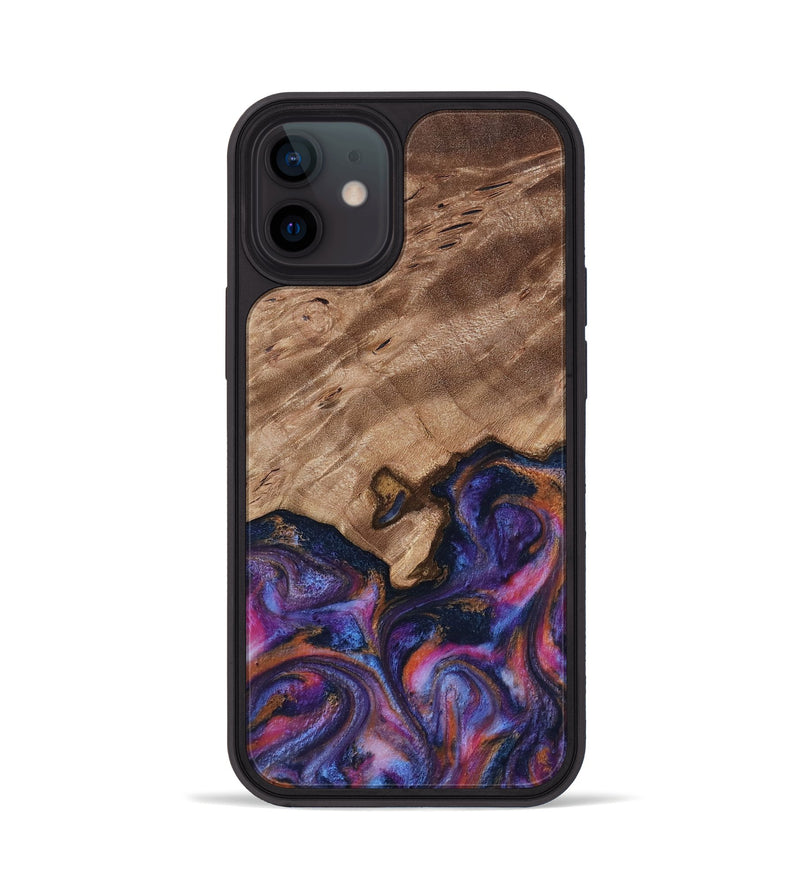 iPhone 12 Wood Phone Case - Will (Blue, 817696)