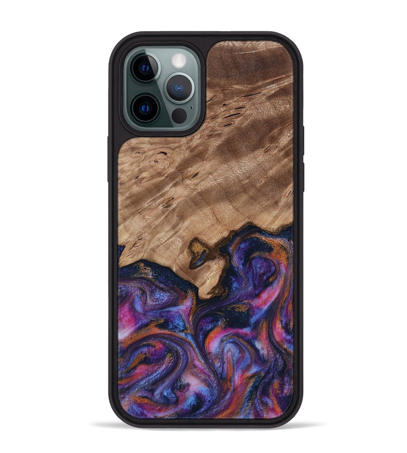 iPhone 12 Pro Max Wood Phone Case - Will (Blue, 817696)